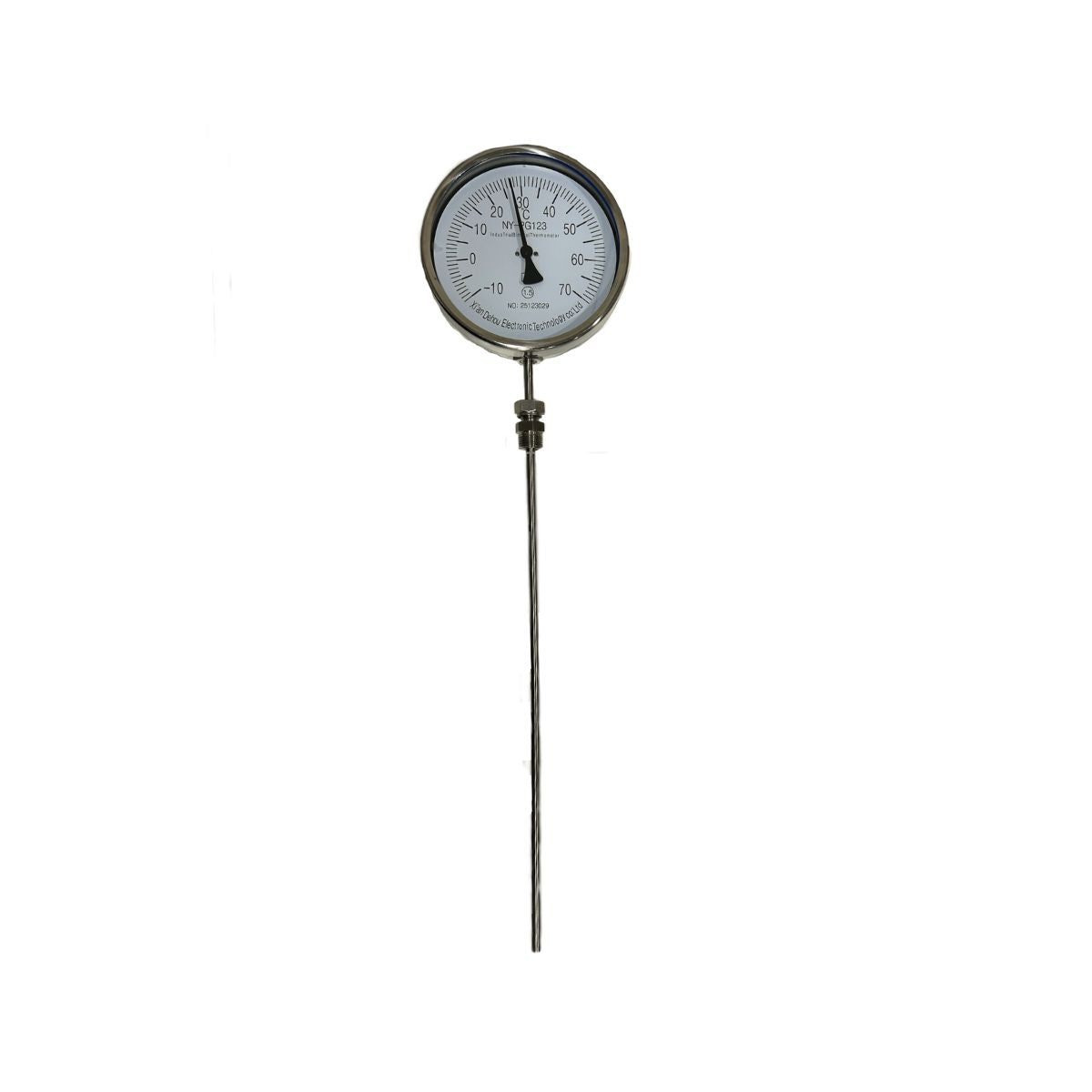 Industrial Double Metal Thermometer - High-Precision Mechanical Temperature Gauge for Industrial Applications