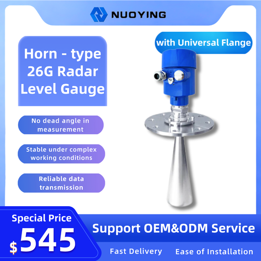 Atmospheric Temperature and Pressure Horn - type 26G Radar Level Gauge with Universal Flange, Suitable for Strong Corrosion and Equipped with Purge Function