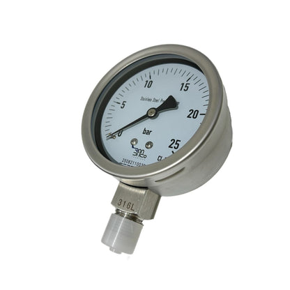 High-Precision Shock-Resistant Stainless Steel Pressure Gauge with Standard Threaded Connection for Industrial Equipment
