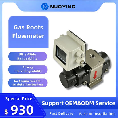 Anti-Corrosion Gas Roots Flowmeter for Gas Measurement, No Requirement for Straight Pipe Sections