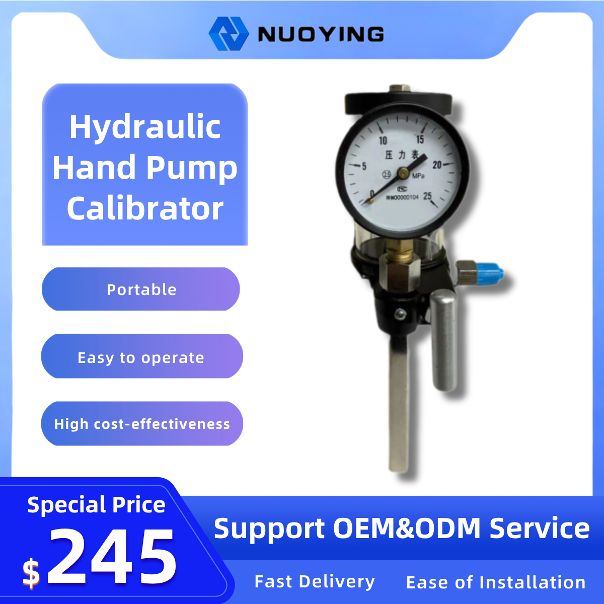 Hydraulic Hand Pump Calibrator - High-Accuracy Pressure Calibration Tool for Industrial Instruments