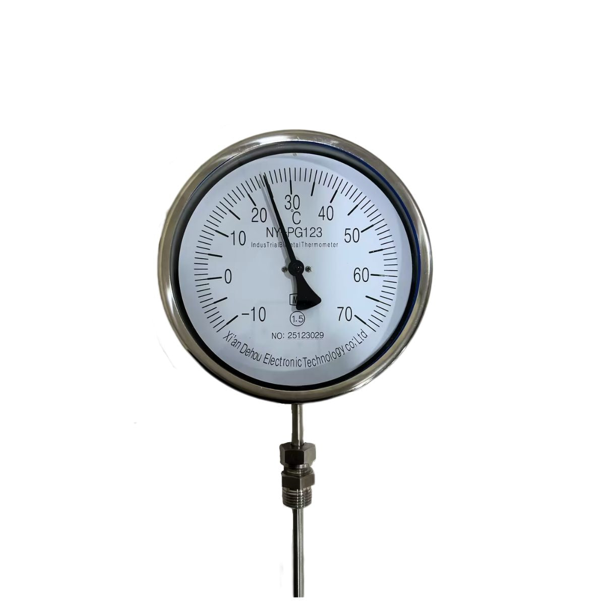 Industrial Double Metal Thermometer - High-Precision Mechanical Temperature Gauge for Industrial Applications