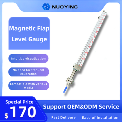 Side - Mounted Magnetic Flap Level Gauge for Liquid Level Measurement at Normal Temperature and Pressure