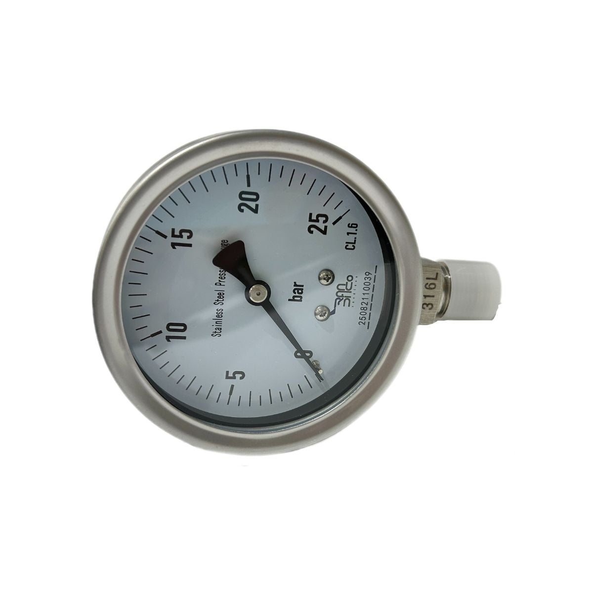 High-Precision Shock-Resistant Stainless Steel Pressure Gauge with Standard Threaded Connection for Industrial Equipment