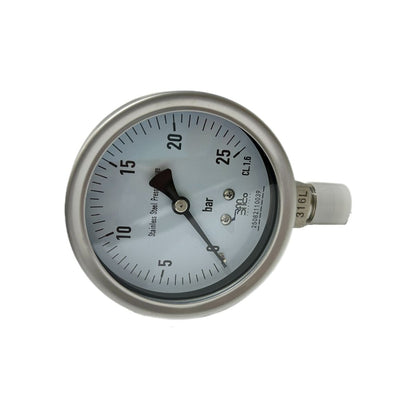 High-Precision Shock-Resistant Stainless Steel Pressure Gauge with Standard Threaded Connection for Industrial Equipment