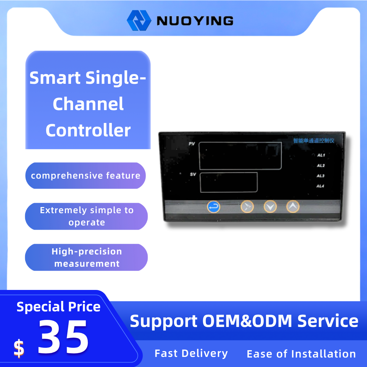 Smart Single-Channel Controller: Easy Operation, Full Functions for High-Precision Measurement & Control