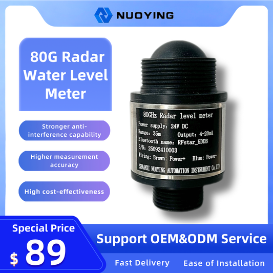 Atmospheric Temperature and Pressure 80G Radar Water Level Meter with Mobile Bluetooth Debugging, Low-Power Operation and Easy Installation